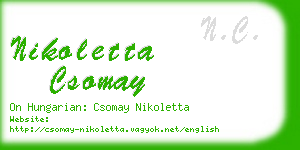 nikoletta csomay business card